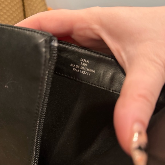 Eloquii Lola Black Faux Leather Heeled Booties, size 13W - Picture 3 of 9